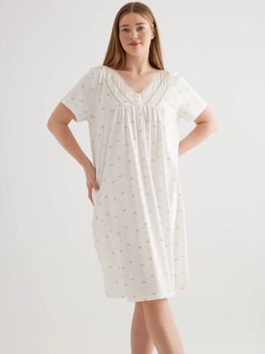 Купить Хлопковая ночная сорочка большого размера с коротким рукавом HAYS 50205 в Украина в Lingerie.ua - Одяг для дому та відпочинку, Фото 5