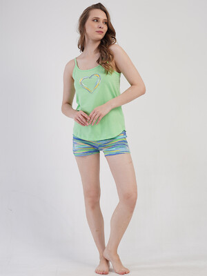 Купить Бавовняний літній комплект жіночий з майки та шортів VIENETTA DREAM 4083652052 в Украина в Lingerie.ua - Одяг для дому та відпочинку, Фото 8