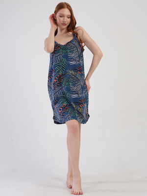 Купить Хлопковая туника большого размера на бретельках VIENETTA 4092295136 в Украина в Lingerie.ua - Одяг для дому та відпочинку, Фото 3