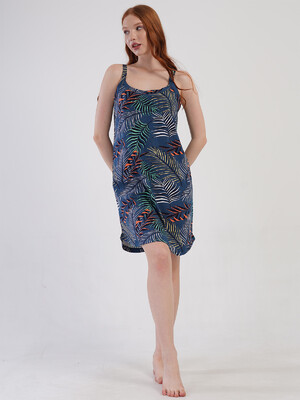 Купить Хлопковая туника большого размера на бретельках VIENETTA 4092295136 в Украина в Lingerie.ua - Одяг для дому та відпочинку, Фото 4