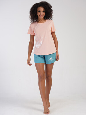 Купить Хлопковый комплект из футболки и шорт VIENETTA 4084150000 в Украина в Lingerie.ua - Одяг для дому та відпочинку, Видео