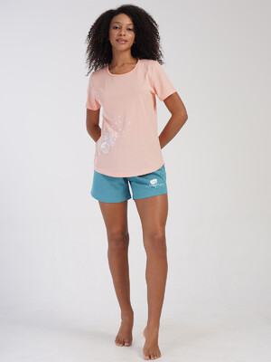 Купить Хлопковый комплект из футболки и шорт VIENETTA 4084150000 в Украина в Lingerie.ua - Одяг для дому та відпочинку, Фото 2