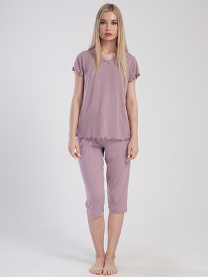 Купить Домашний комплект большого размера  из вискозы с капри VIENETTA 4040037997 в Украина в Lingerie.ua - Одяг для дому та відпочинку, Фото 3