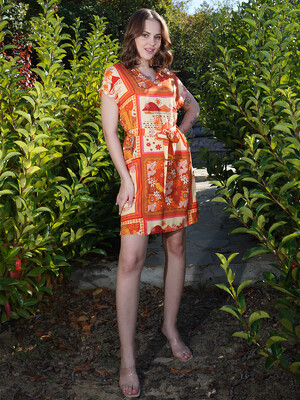 Купить Літня сукня з віскози з поясом VIENETTA PLUS 4092602349 в Украина в Lingerie.ua - Одяг для дому та відпочинку, Фото 3