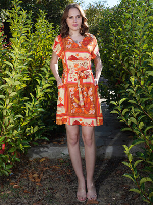 Купить Літня сукня з віскози з поясом VIENETTA PLUS 4092602349 в Украина в Lingerie.ua - Одяг для дому та відпочинку, Фото 5