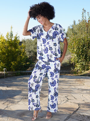 Купить Літній костюм жіночий з сорочки та брюк VIENETTA PLUS 4100068341 в Украина в Lingerie.ua - Одяг для дому та відпочинку, Фото 2