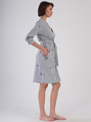 Купить Хлопковый халат на запах с карманами VIENETTA 4091556203 в Украина в Lingerie.ua - Одяг для дому та відпочинку, Фото 6
