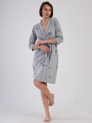 Купить Хлопковый халат на запах с карманами VIENETTA 4091556203 в Украина в Lingerie.ua - Одяг для дому та відпочинку, Фото 8