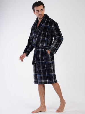 Купить Теплый халат мужской из велсофта VIENETTA MAN 3100850420 в Украина в Lingerie.ua - Одяг для дому та відпочинку, Фото 2