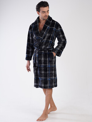 Купить Теплый халат мужской из велсофта VIENETTA MAN 3100850420 в Украина в Lingerie.ua - Одяг для дому та відпочинку, Фото 3
