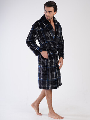 Купить Теплый халат мужской из велсофта VIENETTA MAN 3100850420 в Украина в Lingerie.ua - Одяг для дому та відпочинку, Фото 5