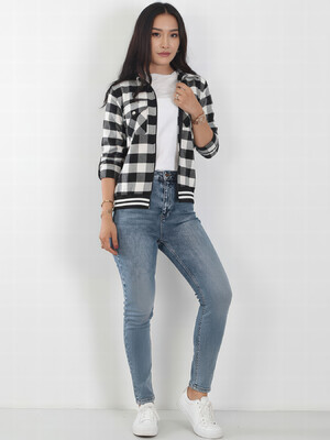 Купить Фланелевая рубашка женская на молнии JEN 0482 в Украина в Lingerie.ua - Одяг для дому та відпочинку, Фото 2