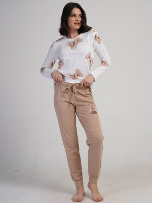 Купить Хлопковый домашний комплект с длинным рукавом VIENETTA 5032940566 в Украина в Lingerie.ua - Одяг для дому та відпочинку, Фото 4