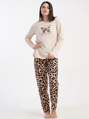 Байковая женская пижама большого размера VIENETTA 5021724962