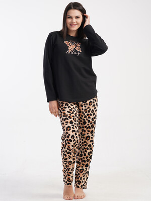 Купить Байкова жіноча піжама великого розміру VIENETTA 5021724962 в Украина в Lingerie.ua - Одяг для дому та відпочинку, Фото 8