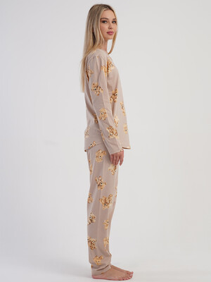Купить Хлопковый комплект женский с длинным рукавом VIENETTA 5040530612 в Украина в Lingerie.ua - Одяг для дому та відпочинку, Фото 2