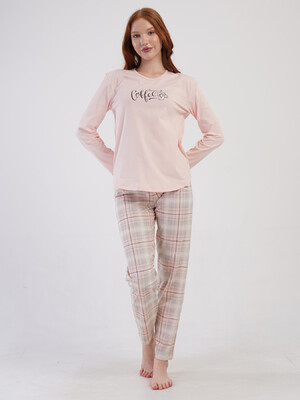 Купить Хлопковый домашний комплект с длинным рукавом VIENETTA 4100294206 в Украина в Lingerie.ua - Одяг для дому та відпочинку, Фото 1