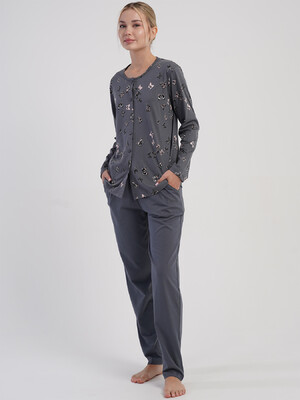 Хлопковая классическая женская пижама на пуговицах VIENETTA 5032360531