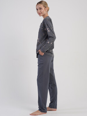 Купить Бавовняна класична жіноча піжама на ґудзиках VIENETTA 5032360531 в Украина в Lingerie.ua - Одяг для дому та відпочинку, Фото 2