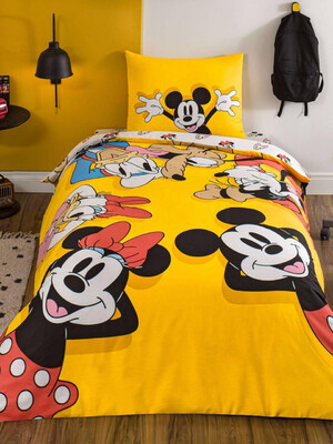Односпальний комплект постільної білизни TАС Disney Mickey & Friends з простирадлом на гумці