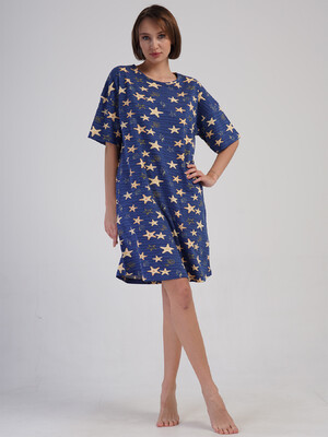 Купить Хлопковая туника большого размера с коротким рукавом VIENETTA 4083551335 в Украина