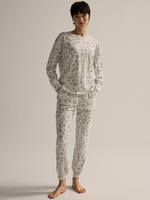 Хлопковый домашний комплект с длинным рукавом HAYS 62190