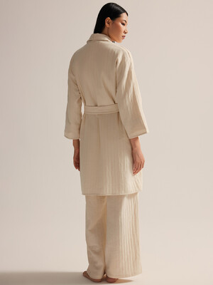 Купить Бавовняний тканий халат на запах з довгим рукавом HAYS 62228 в Украина в Lingerie.ua - Одяг для дому та відпочинку, Фото 4