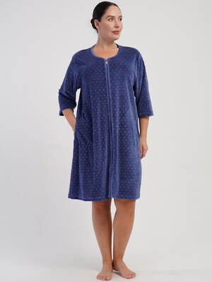 Велюровый женский халат большого размера VIENETTA 5070092126