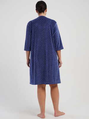 Купить Велюровий жіночий халат великого розміру VIENETTA 5070092126 в Украина в Lingerie.ua - Одяг для дому та відпочинку, Фото 3