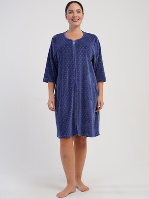 Купить Велюровий жіночий халат великого розміру VIENETTA 5070092126 в Украина в Lingerie.ua - Одяг для дому та відпочинку, Фото 6