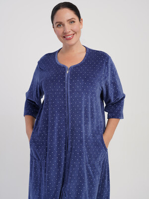 Купить Велюровий жіночий халат великого розміру VIENETTA 5070092126 в Украина в Lingerie.ua - Одяг для дому та відпочинку, Фото 7