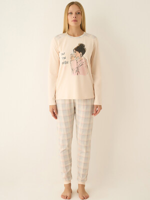 Хлопковый комплект с длинным рукавом SEVIM 12436