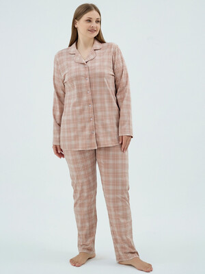 Хлопковая классическая пижама большого размера SEVIM 17146