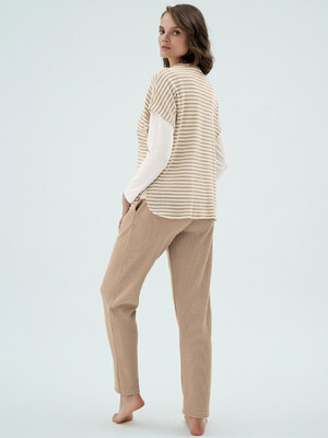 Домашний женский костюм тройка с жилетом SEVIM 16079