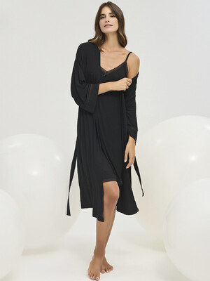 Купить Комплект из ночной сорочки и халата с кружевом SEVIM 16439 в Украина в Lingerie.ua - Одяг для дому та відпочинку, Фото 2