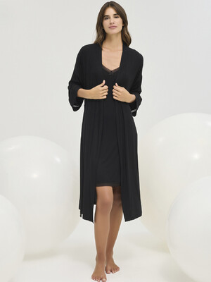 Купить Комплект из ночной сорочки и халата с кружевом SEVIM 16439 в Украина в Lingerie.ua - Одяг для дому та відпочинку, Фото 4