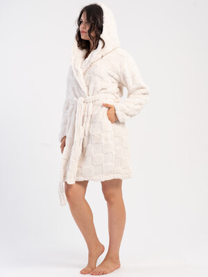 Купить Теплый плюшевый халат с капюшоном VIENETTA 1618534111 в Украина в Lingerie.ua - Одяг для дому та відпочинку, Фото 3