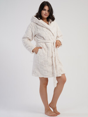 Купить Теплый плюшевый халат с капюшоном VIENETTA 1618534111 в Украина в Lingerie.ua - Одяг для дому та відпочинку, Фото 5