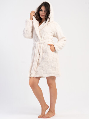 Купить Теплый плюшевый халат с капюшоном VIENETTA 1618534111 в Украина в Lingerie.ua - Одяг для дому та відпочинку, Фото 6