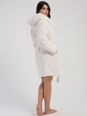 Купить Теплый плюшевый халат с капюшоном VIENETTA 1618534111 в Украина в Lingerie.ua - Одяг для дому та відпочинку, Фото 8