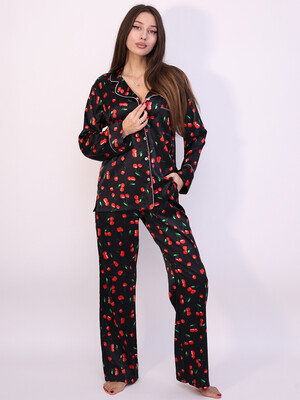 Шовкова класична піжама з довгим рукавом LINGERIE 170699-П