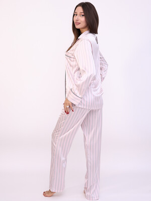 Купить Шовкова класична піжама з довгим рукавом LINGERIE 170699-П в Украина в Lingerie.ua - Одяг для дому та відпочинку, Фото 2