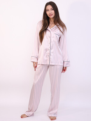 Купить Шовкова класична піжама з довгим рукавом LINGERIE 170699-П в Украина в Lingerie.ua - Одяг для дому та відпочинку, Фото 9