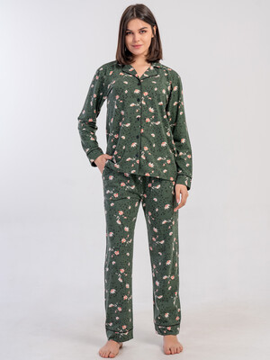 Купить Класична жіноча піжама з довгим рукавом VIENETTA 1617938947 в Украина