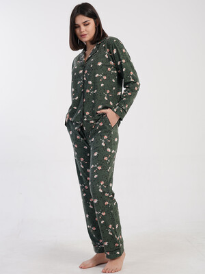 Купить Класична жіноча піжама з довгим рукавом VIENETTA 1617938947 в Украина в Lingerie.ua - Одяг для дому та відпочинку, Фото 2