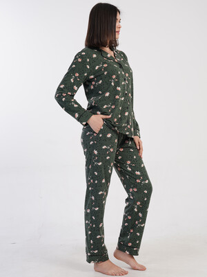 Купить Класична жіноча піжама з довгим рукавом VIENETTA 1617938947 в Украина в Lingerie.ua - Одяг для дому та відпочинку, Фото 4