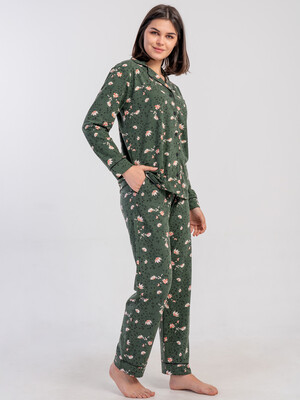 Купить Класична жіноча піжама з довгим рукавом VIENETTA 1617938947 в Украина в Lingerie.ua - Одяг для дому та відпочинку, Фото 5