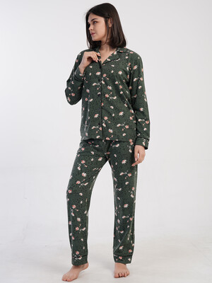 Купить Класична жіноча піжама з довгим рукавом VIENETTA 1617938947 в Украина в Lingerie.ua - Одяг для дому та відпочинку, Фото 7