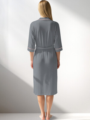 Купить Бавовняний халат жіночий на запах VIENETTA 5090011248 в Украина в Lingerie.ua - Одяг для дому та відпочинку, Фото 3