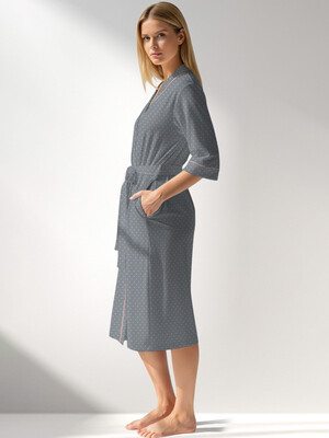 Купить Бавовняний халат жіночий на запах VIENETTA 5090011248 в Украина в Lingerie.ua - Одяг для дому та відпочинку, Фото 4